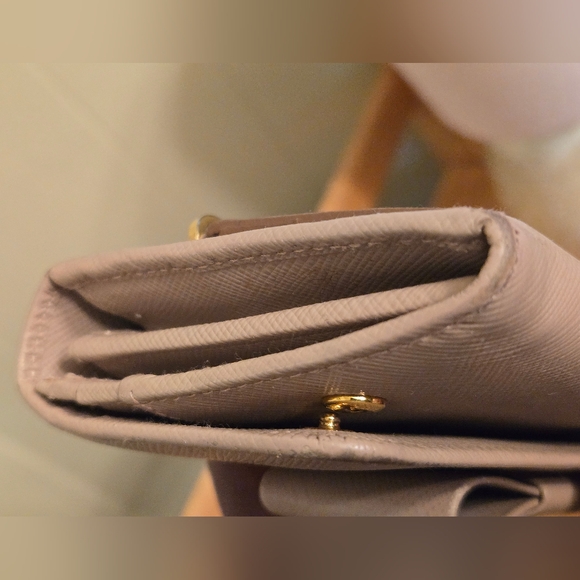 Authentic Neutrals Saffiano Cuir Leather Continental Wallet. - Picture 5 of 16